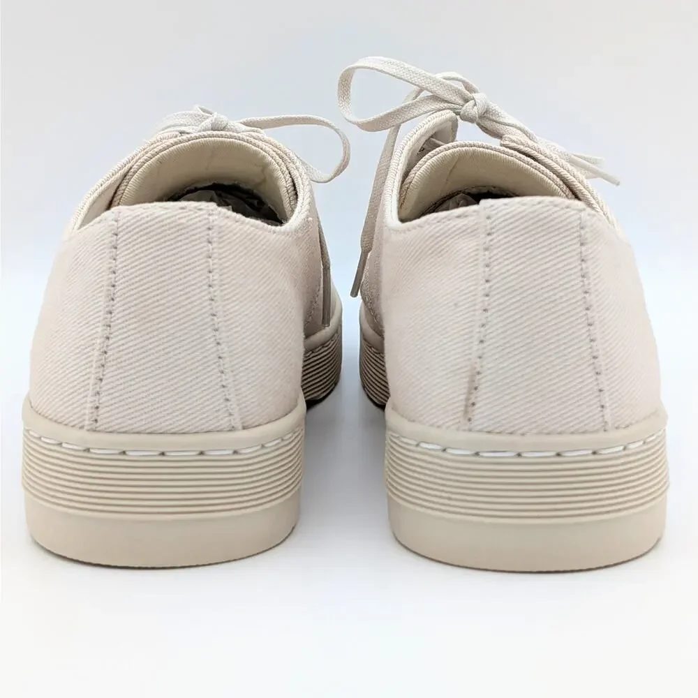 Dr. Martens Delray Twill Canvas Oxfords Sand 3 Eye Shoes M 10 W 11 EU 43 Cruise